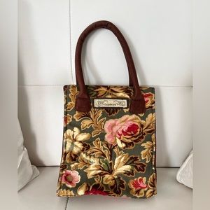 Longaberger floral tote bag